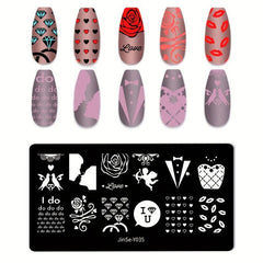 Nail Stamp Template for Salon and Home Manicure