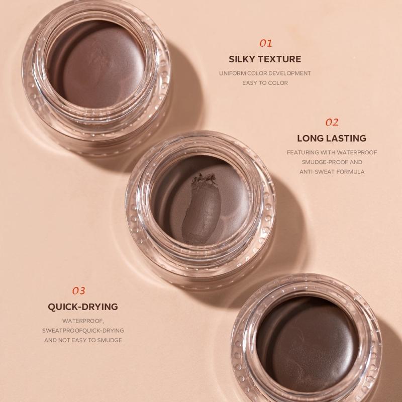 6 Color Eyebrow Dye Cream Waterproof Long Lasting Nourishing With Brush