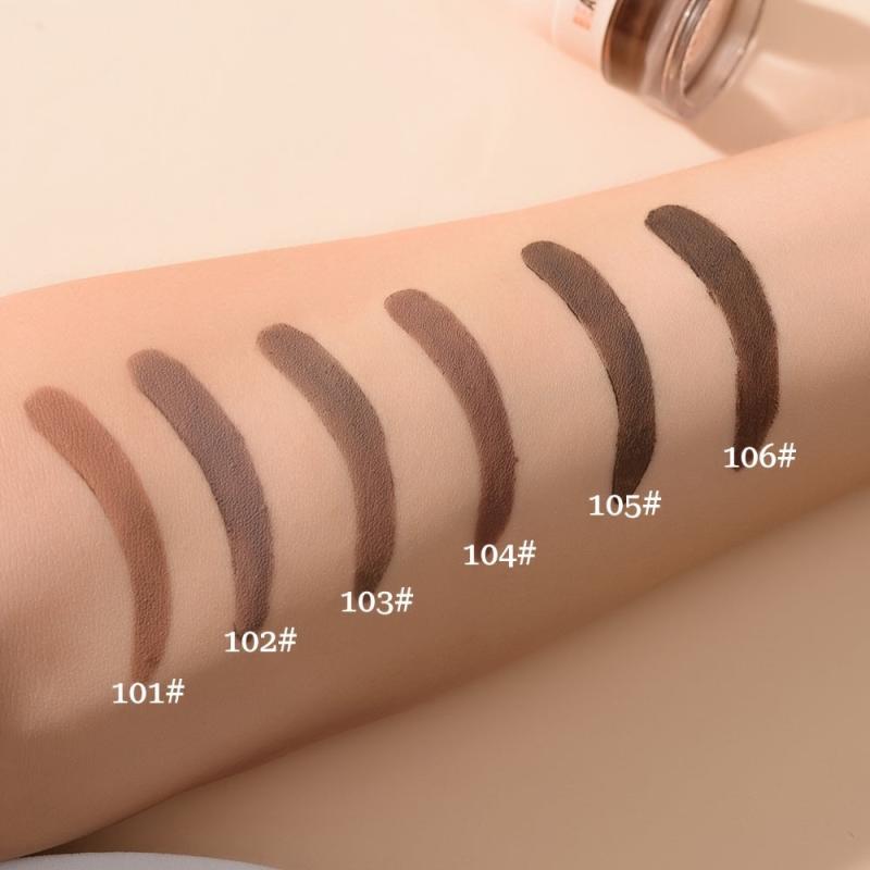 6 Color Eyebrow Dye Cream Waterproof Long Lasting Nourishing With Brush