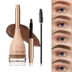 6 Color Eyebrow Dye Cream Waterproof Long Lasting Nourishing With Brush