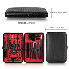 23 pcs Stainless Steel Nail Cutter and Pedicure Scissors Set with Eagle Hook