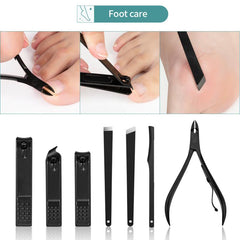 23 pcs Stainless Steel Nail Cutter and Pedicure Scissors Set with Eagle Hook
