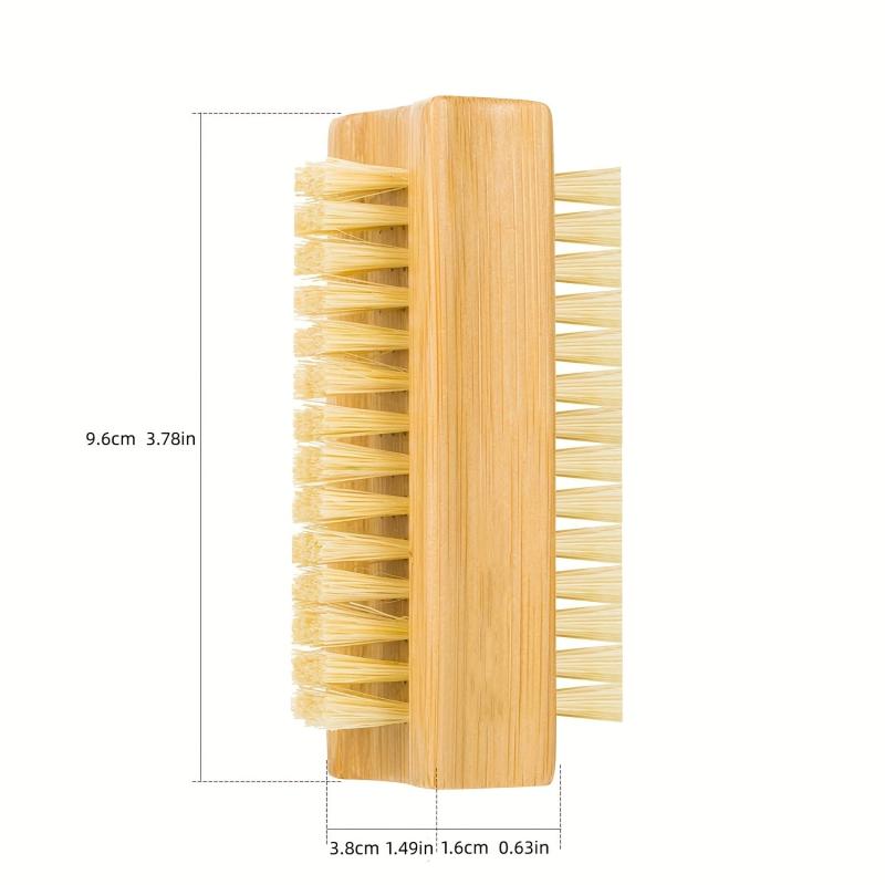 Wooden Nail Brush Double Sided Nail Cleaner for Manicure and Pedicure