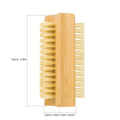 Wooden Nail Brush Double Sided Nail Cleaner for Manicure and Pedicure