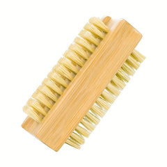 Wooden Nail Brush Double Sided Nail Cleaner for Manicure and Pedicure