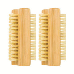 Wooden Nail Brush Double Sided Nail Cleaner for Manicure and Pedicure
