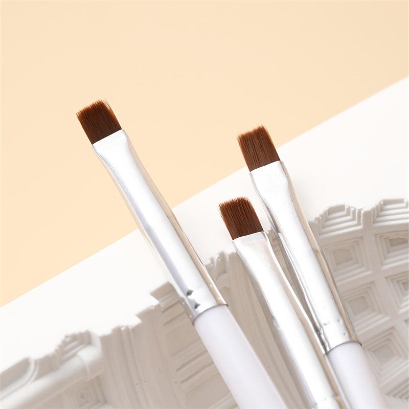 Gradient Flash Red Wood Nail Fan Ombre Brush Pen Oblique Round Head Nail Brush