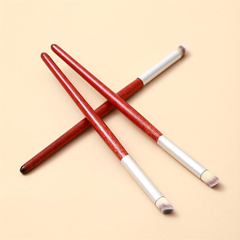 Gradient Flash Red Wood Nail Fan Ombre Brush Pen Oblique Round Head Nail Brush