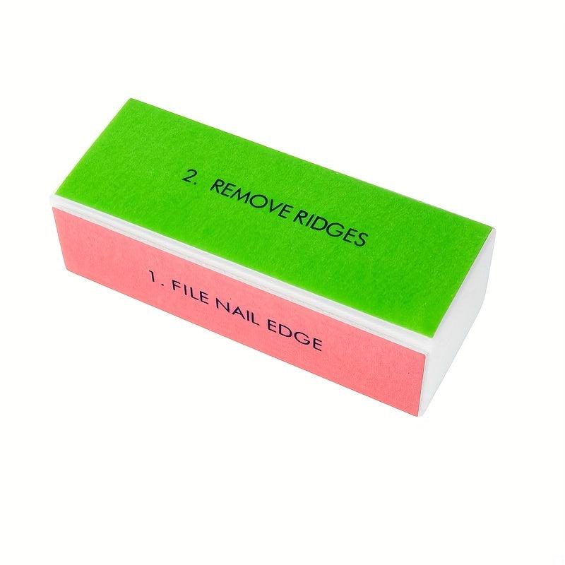 2pcs Shine Nail Buffer Files 4 Step Buffing Block Nail Care Salon Tool