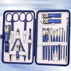 19 pc Pedicure Kit for Men and Women Nail Scissors Clippers Ear Spoon Files