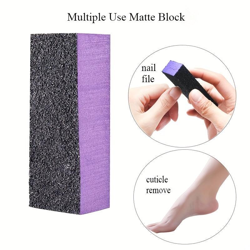 Matte Nail Polish Sponge Nail File Pedicure Tools Set
