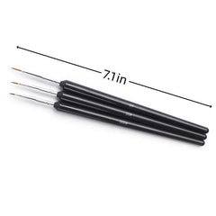 3 Piece Nail Kit: Brushes and Pens for Nail Art