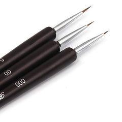 3 Piece Nail Kit: Brushes and Pens for Nail Art