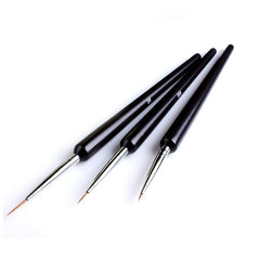 3 Piece Nail Kit: Brushes and Pens for Nail Art