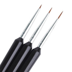 3 Piece Nail Kit: Brushes and Pens for Nail Art