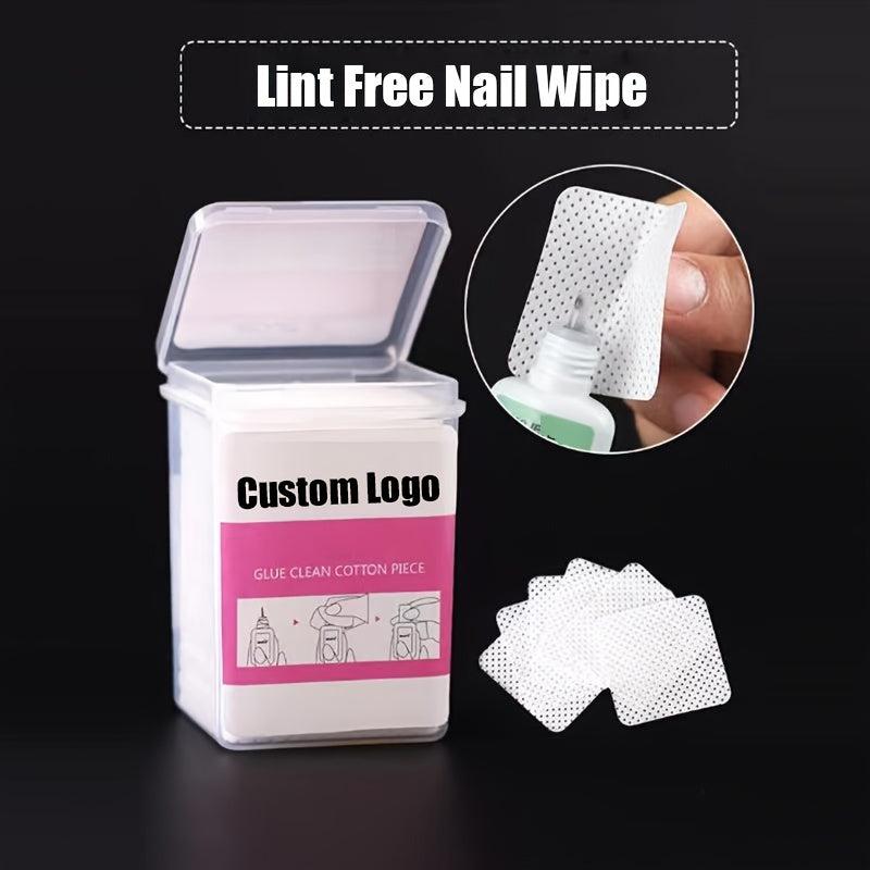 200pcs Lint Nail Polish Remover Pads - Easy & Effective Glue & Polish Removal