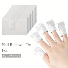 Aluminum Foil Nail Art Soak Off Polish Remover - Easy Gel Polish Removal Tool