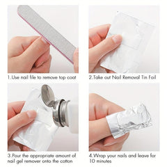 Aluminum Foil Nail Art Soak Off Polish Remover - Easy Gel Polish Removal Tool