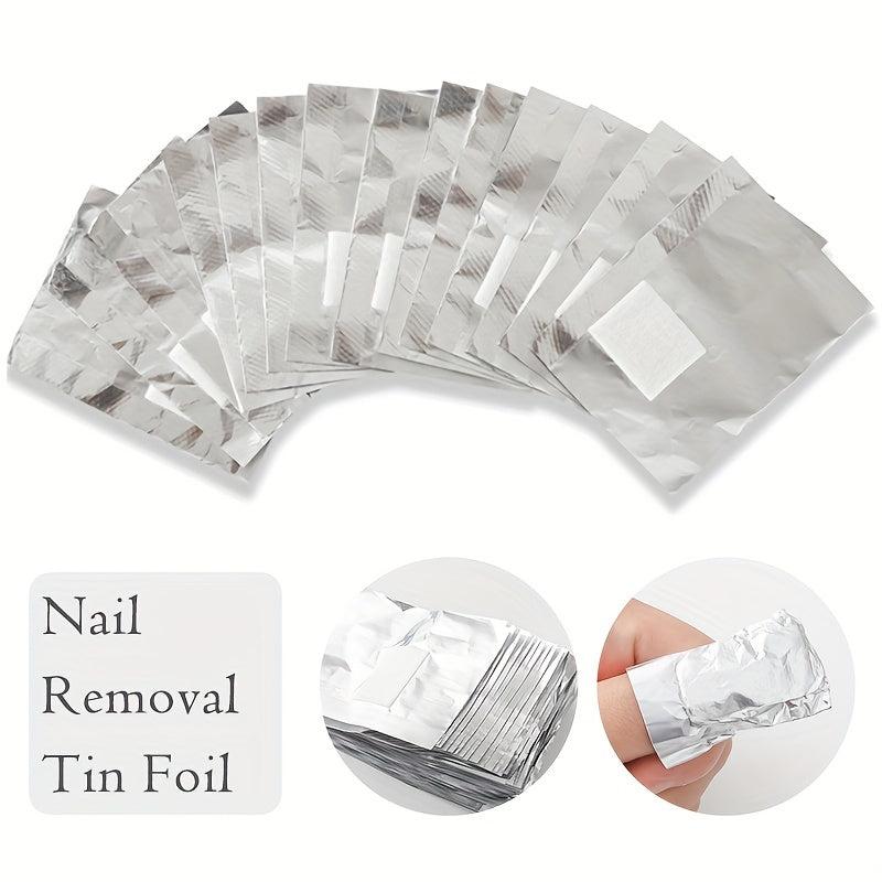 Aluminum Foil Nail Art Soak Off Polish Remover - Easy Gel Polish Removal Tool