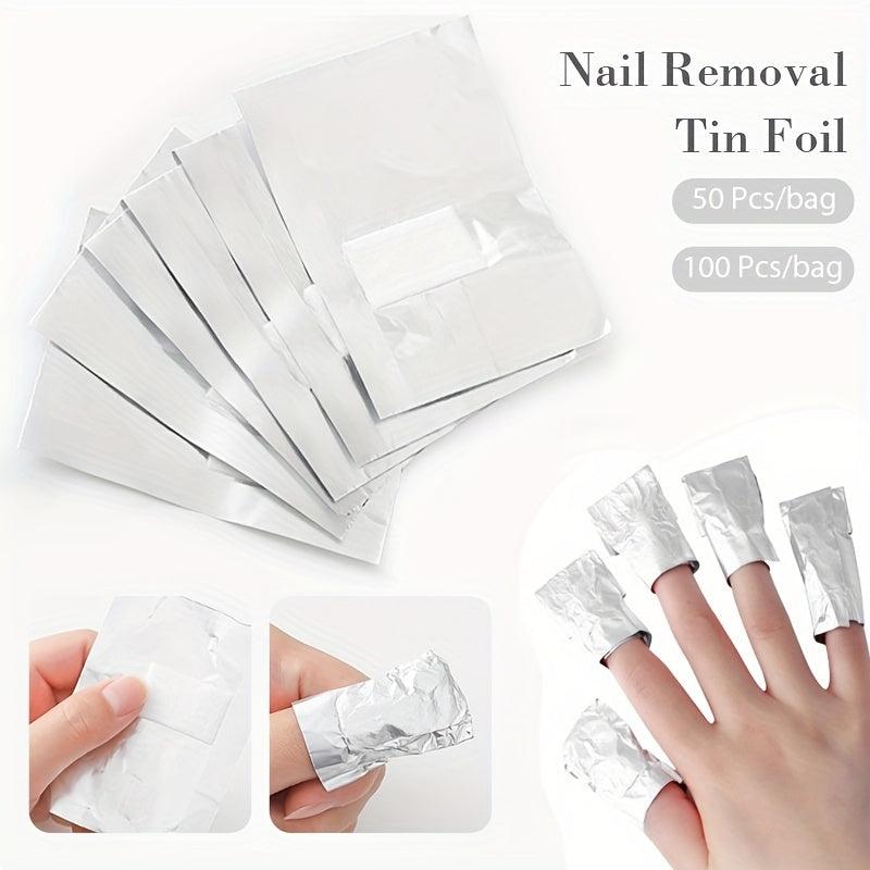 Aluminum Foil Nail Art Soak Off Polish Remover - Easy Gel Polish Removal Tool
