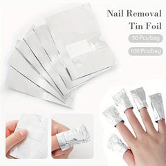 Aluminum Foil Nail Art Soak Off Polish Remover - Easy Gel Polish Removal Tool