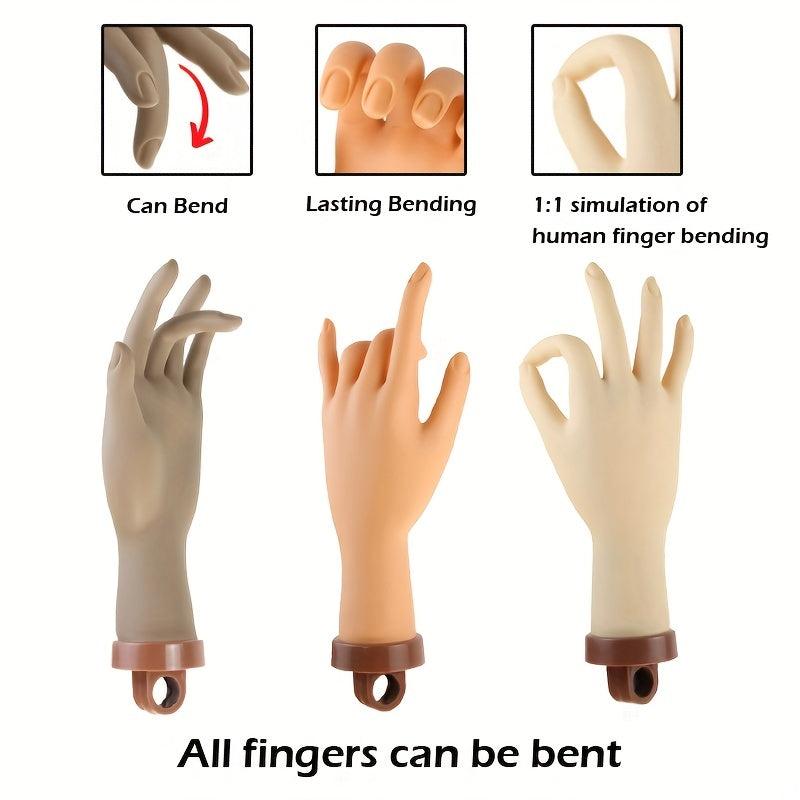 Flexible Bendable Practice Hand for Acrylic Nails