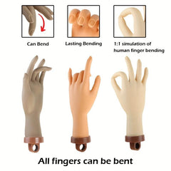 Flexible Bendable Practice Hand for Acrylic Nails