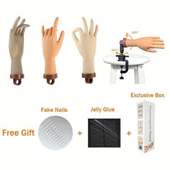 Flexible Bendable Practice Hand for Acrylic Nails