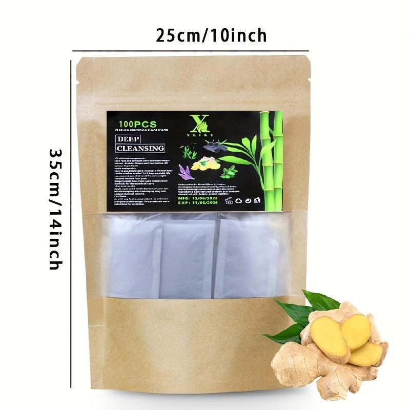Herbal Foot Patches for Deep Cleaning, Improved Sleep, Fatigue Relief - 100pcs
