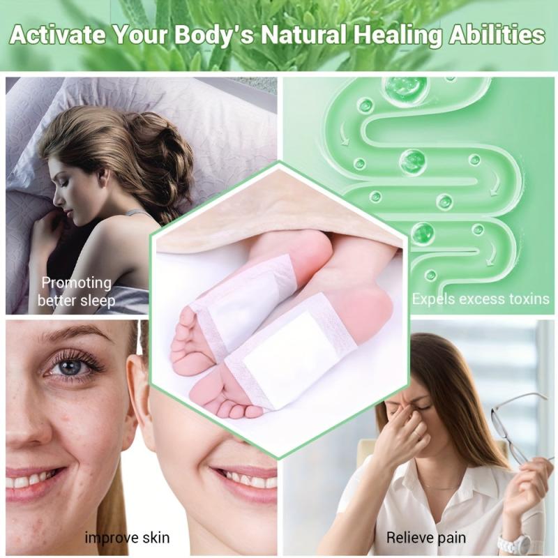 Herbal Foot Patches for Deep Cleaning, Improved Sleep, Fatigue Relief - 100pcs