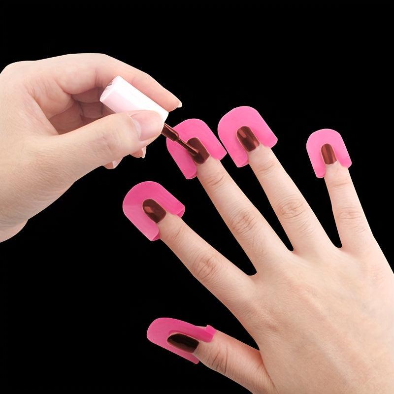 26 Pcs Nail Polish Edge Anti Flooding Plastic Template Clip