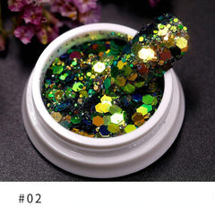 Colorful Dragon Glitter Powder Patch for Nail Art