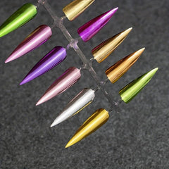 Glitter Nail Powder Set Mirror Effect Chrome Manicure Pigment - 19 Colors