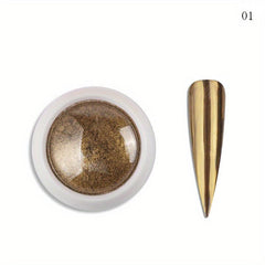 Glitter Nail Powder Set Mirror Effect Chrome Manicure Pigment - 19 Colors