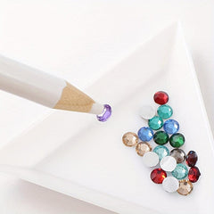 2 Nail Art Rhinestone Pick Up Pens - Easy to Use for Studs Gems