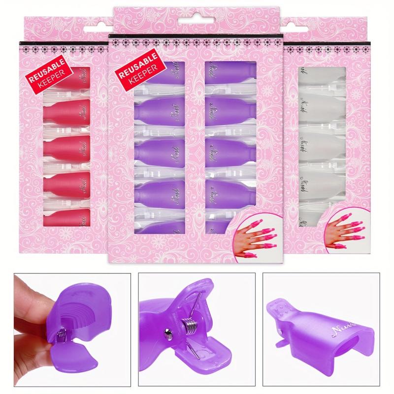 10 Pcs Nail Enhancement Removal Sleeve for Gel Nail Removal