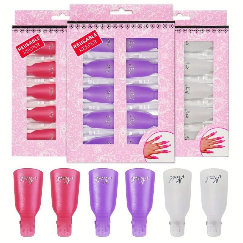 10 Pcs Nail Enhancement Removal Sleeve for Gel Nail Removal