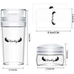French Nail Stamper Kit with Scraper & Stamper Head for Gel Polish DIY Nail Art