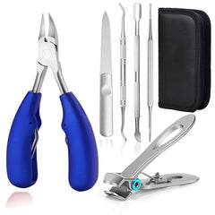 7 pcs Stainless Steel Nail Clippers Set for Thick and Ingrown Nails