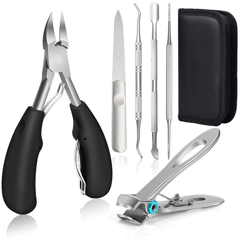 7 pcs Stainless Steel Nail Clippers Set for Thick and Ingrown Nails