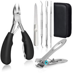 7 pcs Stainless Steel Nail Clippers Set for Thick and Ingrown Nails