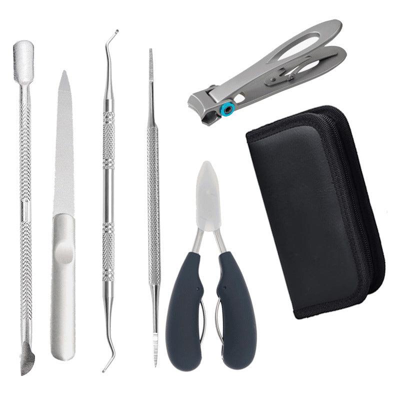 7 pcs Stainless Steel Nail Clippers Set for Thick and Ingrown Nails