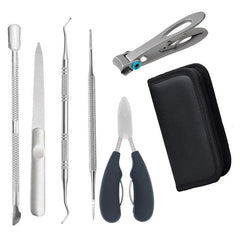 7 pcs Stainless Steel Nail Clippers Set for Thick and Ingrown Nails