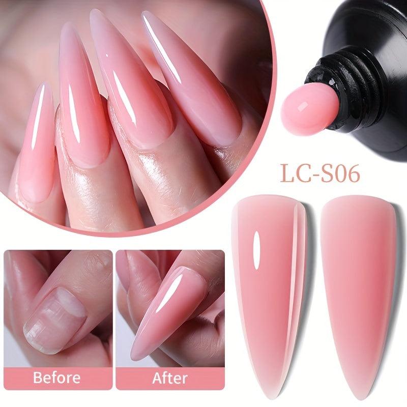 Poly Gel Set Nail Extension Gel 6 Colors Nude Pink Builder Nail Gel