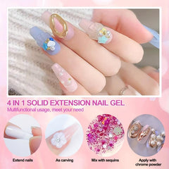 15ml Solid Extension Nail Gel Non Sticky - DIY Nail Extension Gel
