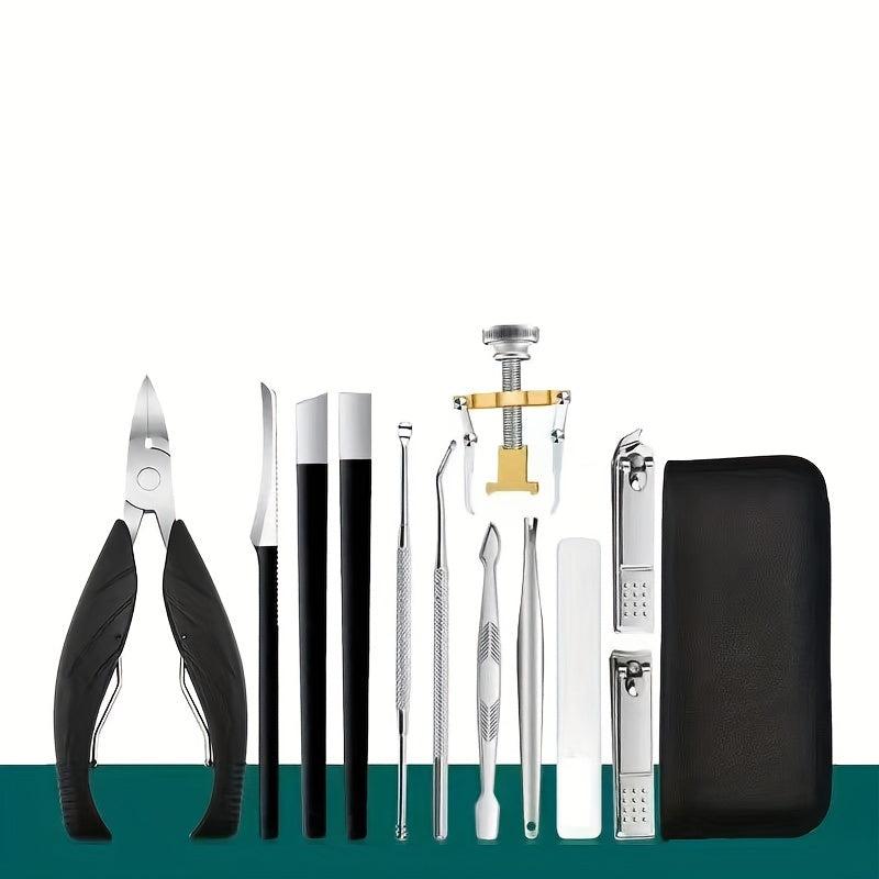 13-Piece Pedicure Nail Clippers Set for Home and Salon Use