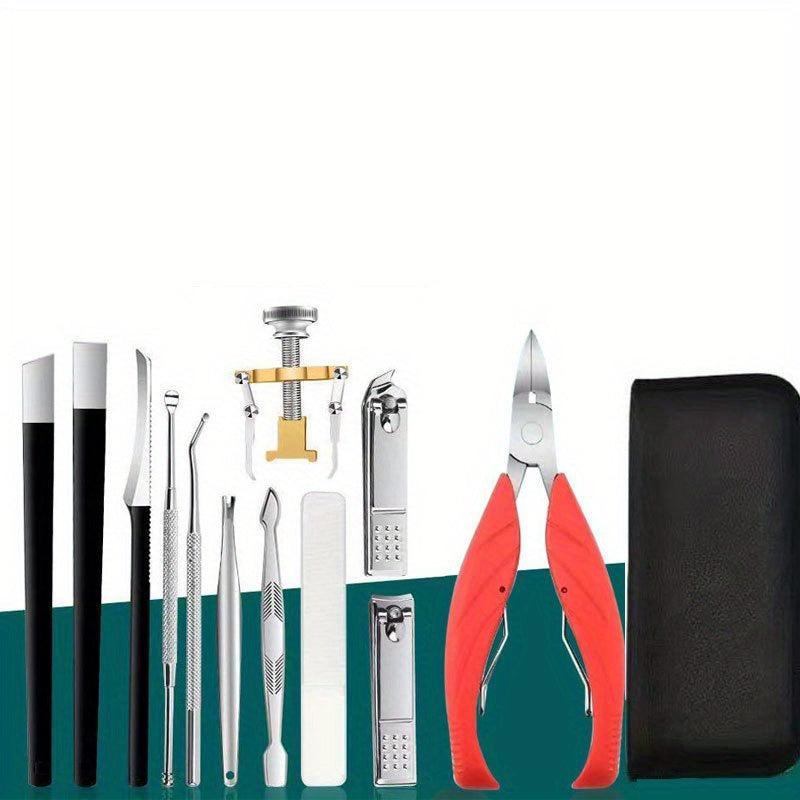 13-Piece Pedicure Nail Clippers Set for Home and Salon Use