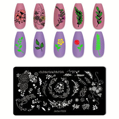 Animal Flower Unicorn Nail Stamping Plates Nail Art Decoration