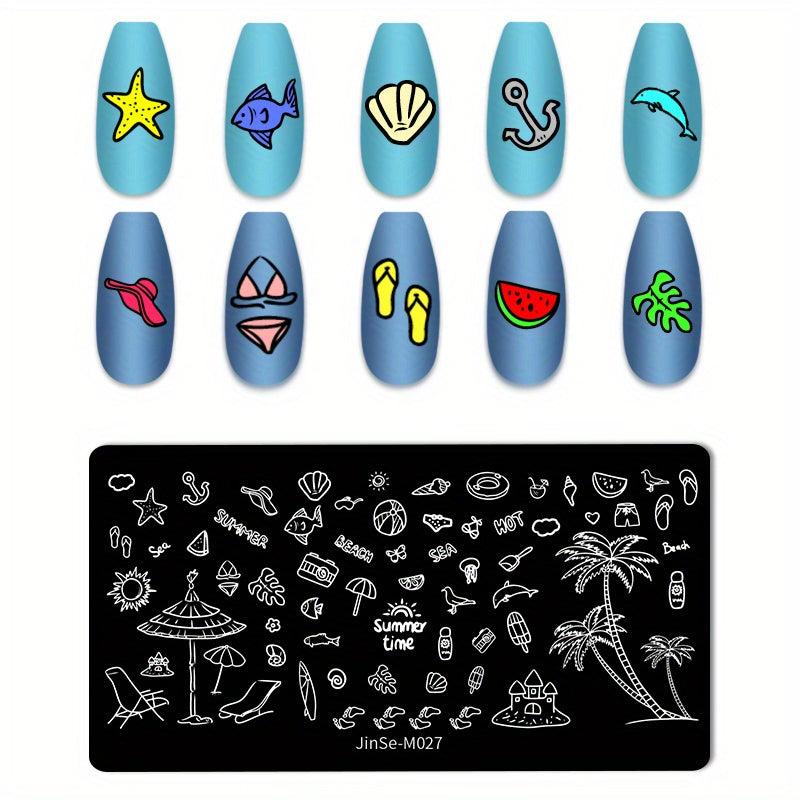 Stainless Steel Nail Stamping Plates for Unique Nail Art Designs