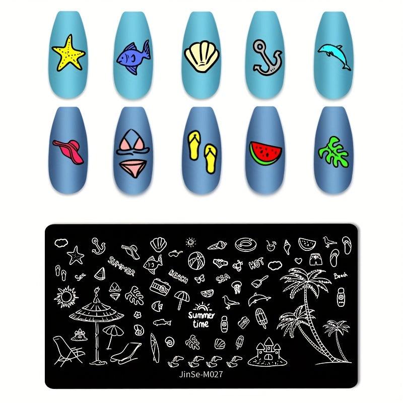 Stainless Steel Nail Stamping Plates for Unique Nail Art Designs
